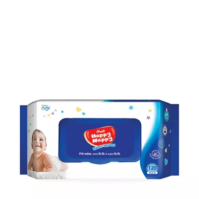 Fresh Happy Nappy Baby Wipes (Pouch Pack) 