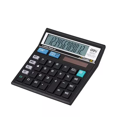 Deli Desktop Calculator 12 Digit (Black) 