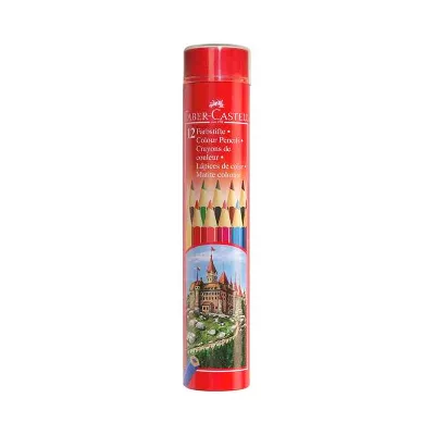 Faber Castell Long Color Pencil Round Tin 