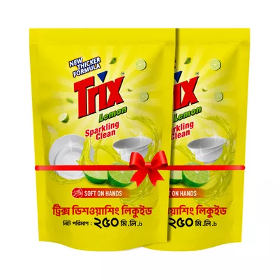 Trix Dishwashing Liquid Refill 250 ml Combo Pack 