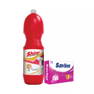 Shinex Tiles & Ceramic Cleaner (Free Savlon Mild Soap 75 gm) 