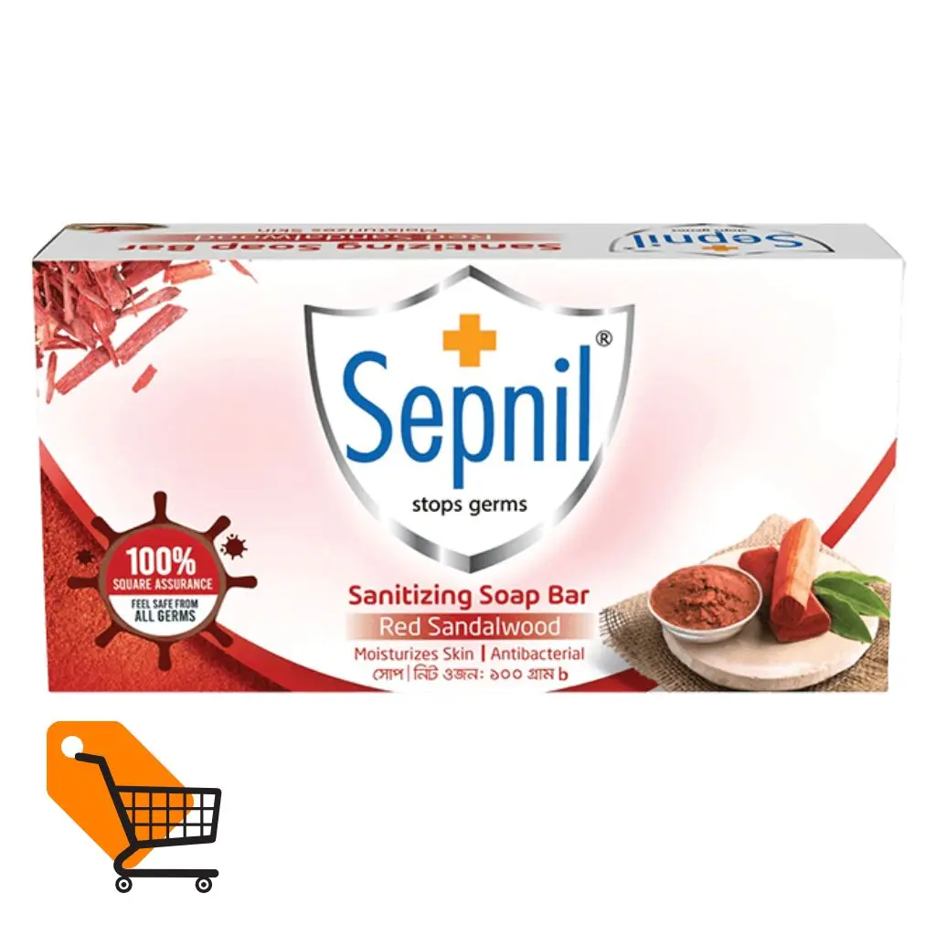 Square - Sepnil (stops germs ) Red Sandalwood - sanitizing Soap (100ml)