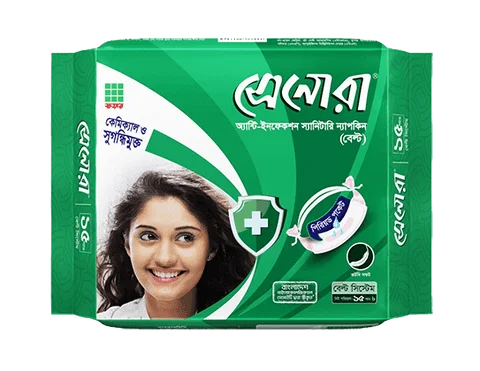Square - Senora anti infection sanitary napkin - Belt - ( 15 pad )