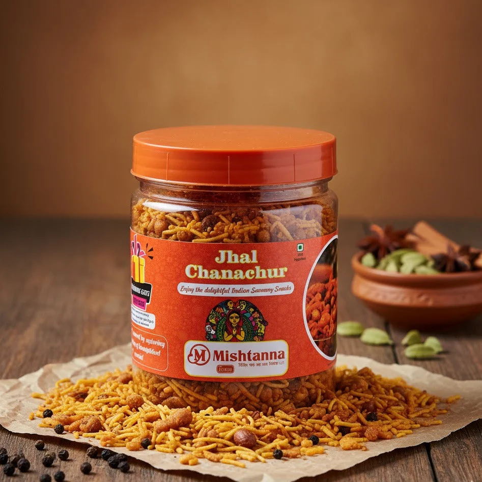 Kazi Farms Jhaal Chanachur (300g) Jar