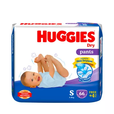 Huggies Dry Pants Baby Diaper Pant S (4-8 kg) 