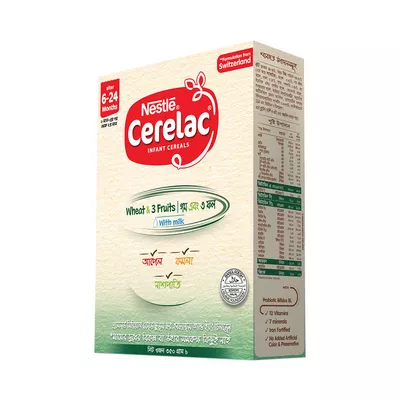 Nestle Cerelac 1 Wheat & Three Fruits (6 M+) 