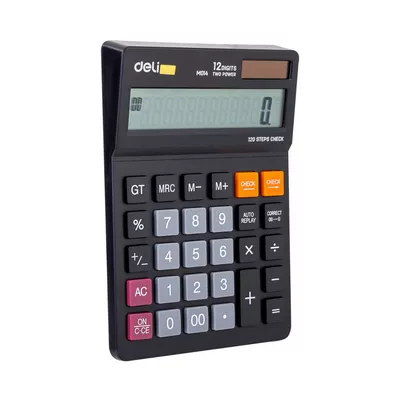 Deli Calculator 12 Digits (Black) 