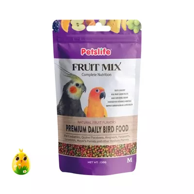 Petslife Fruit Mix Pellets For Cockatiels and Conures 
