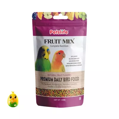 Petslife Fruit Mix Pellets For Budgerigars and Lovebirds 