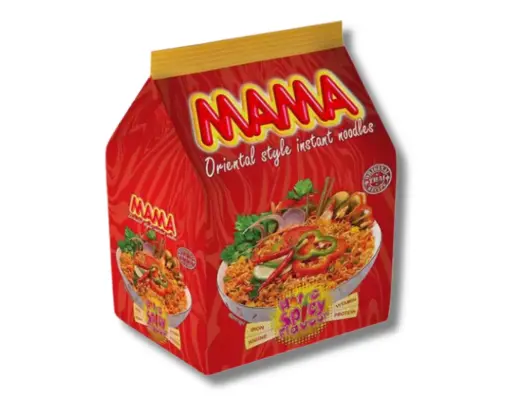 MAMA Oriental style Instant Noodles (Hot spicy Flavour)(4-Packs)